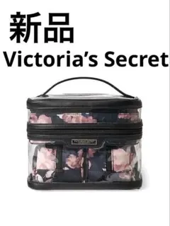 新品★Victoria’s Secret★化粧ポーチ・4つセット・花柄ネイビー