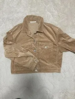 UNIQLO ベージュ コーデュロイ クロップドジャケット