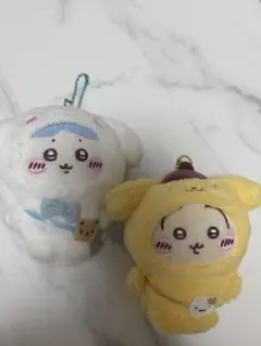 ちいかわ×サンリオ マスコットホルダー　うさぎ・ハチワレ 2個セットのサムネイル