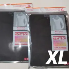 UNlQLOヒートテックUネックT長袖２枚　Black XL