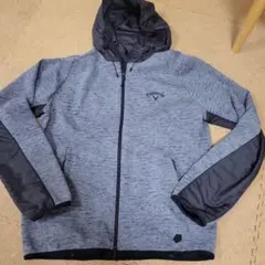 【美品】キャロウェイ　ナイロン切替　霜降調　スウェットパーカー　3L