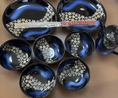 美濃焼　水峰窯　金の花模様 特選陶器食器セット