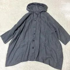 【訳あり】nest Robe ネストローブ　起毛リネンフード　コート パーカー