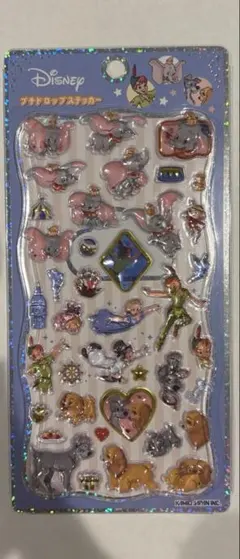 プチドロップステッカー ボンボンシール　ダンボ　ピーターパン わんわん物語　1