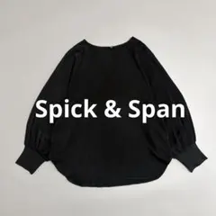 スピックアンドスパン ラグランパフスリーブブラウス サテン ボートネック