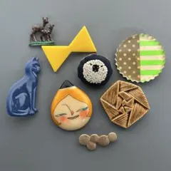 かわいいブローチセット