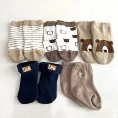 ベビー靴下 5足セット 9-12cm ユニクロ Lee バースデイ 新生児