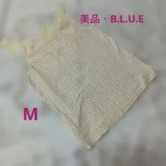 美品・【B.L.U.E. 】・キャミソール・ 小花柄・前タック・ レース・Mのサムネイル