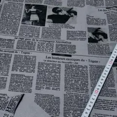 英字 ミニ裏毛ニット 生地