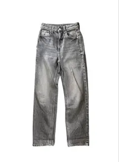 【美品】H&M &デニム ストレート ハイウエスト デニム ブラック