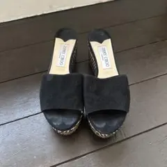 JIMMY CHOO ウェッジソール サンダル ブラックのサムネイル