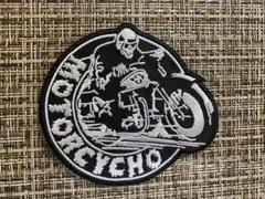 MOTORCYCLE PSYCHO 刺繍ワッペン スカル バイク