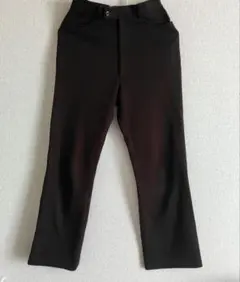 深茶フレアパンツ ストレッチ素材