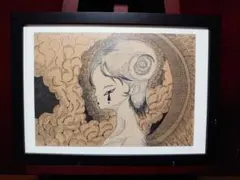 小泉淳作「観音菩薩像」銅版画 本人鉛筆サイン入 ed10/30 額付25.9.7