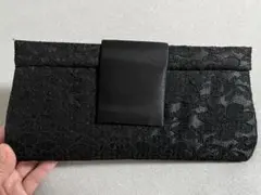 ブラックレース　クラッチバッグ　フォーマル