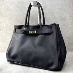 美品/現行】ノーリーズソフィー ひねりベルトレザートートバッグ A4 黒