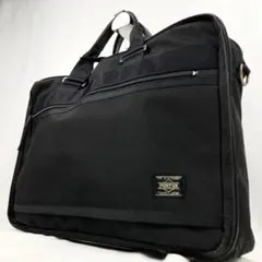 ポーターテンション ビジネスバッグ 2層 A4可 黒