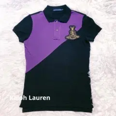 Ralph Lauren 半袖ポロシャツ M ブラック/パープル　美品