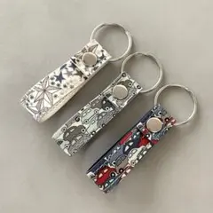 リバティラミネート×合皮の二重リングキーホルダー2個セット〈チュダーベリー〉② リバティラミネート×合皮の二重リングキーホルダーセット(4) - メルカリ