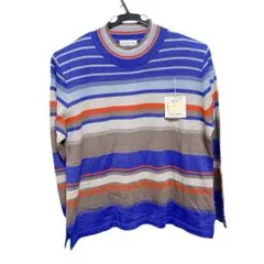 新品 FINANCIER ボーダーニット LL 肩パッド付 タグ付