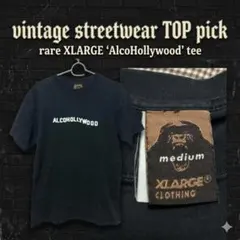 希少 90s X-LARGE 茶タグ Tシャツ ALCOHOLLYWOOD M