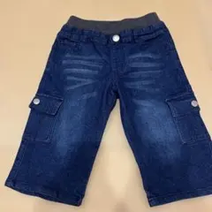 カーゴデニムハーフパンツ 150cm ダークブルー