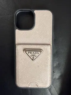 未使用保管品【PRADA】iPhone15 ケース ローズ 花柄 ストラップ付き
