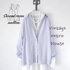 昭和レトロ ヴィンテージ ドット柄ブラウス 日本製 11号