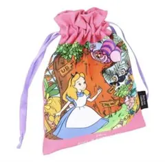 ディズニー100周年記念 復刻アート企画 レトロ 巾着 ふしぎの国のアリス❣️