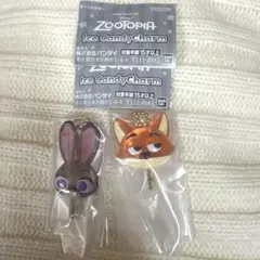 ガチャ　ズートピア アイスキャンディーチャーム　ニック　ジュディ　2個セット