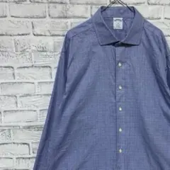 ブルックスブラザーズ長袖シャツ！ブルーチェックXL 0409