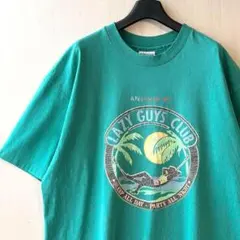 80s 90s古着　ヴィンテージ　Tシャツ　メッセージ　リゾートグラフィック