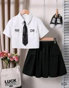 上下セット　ネクタイ　スカート　ダンス　シャツ