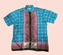 【希少】DRIES VAN NOTEN ライカ期 シルク チェック 半袖シャツのサムネイル