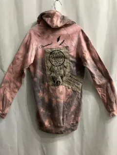 アメリカンアパレルタイダイ手書きフード付きトレーナー