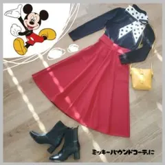 未使用に近い ミッキーバウンドコーデ 小物アイテム 2点セット ポーチ&スカーフ