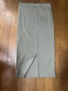 カーキ ロングタイトスカートのサムネイル