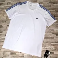【新品】 EMPORIO ARMANI アルマーニ／ラインロゴTシャツ Mのサムネイル