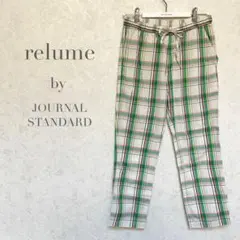 relume マドラス チェック コットン ストレートパンツ カジュアルパンツ