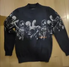 グラフィックプリント クルーネックセーター