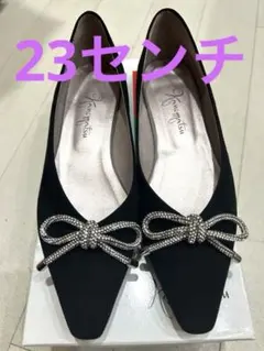 Ginza Kanematsu ブラック フラットシューズ 23cm 美品のサムネイル