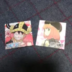 ナツコミステッカー　2枚セット　ルフィ　アーニャ　ワンピース　スパイファミリー