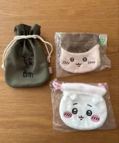 ちいかわパーク　報酬袋　ちいかわ　くりまんじゅう　おかお巾着　ガチャ