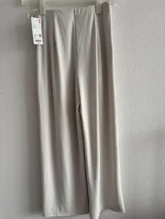 UNIQLO ワイドパンツ S クレープジャージーストレートパンツ