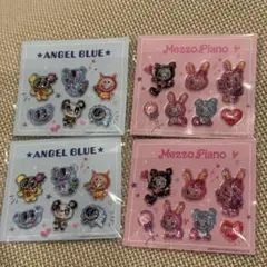 ナルミヤキャラクターズ　ぷっくりシール　4枚セット　メゾピアノ　エンジェルブルー