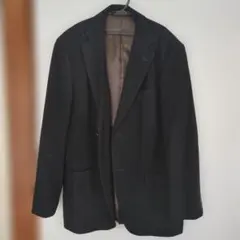 90s UNIQLO テーラードジャケット カシミヤ混 ブラック Mのサムネイル
