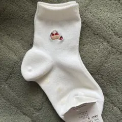 ファミリア　白いベビー靴下 13cm(12-14cm)