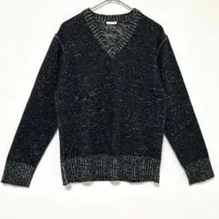 ◎ ジーユー Vネック ニット ブラック ミックス　シンプル　Mのサムネイル