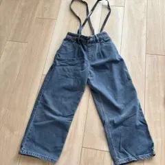 サスペンダー付きデニムオーバーオール 130