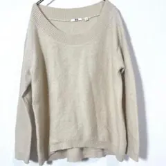 UNIQLO ユニクロ　モヘアニット　ベージュ　L
